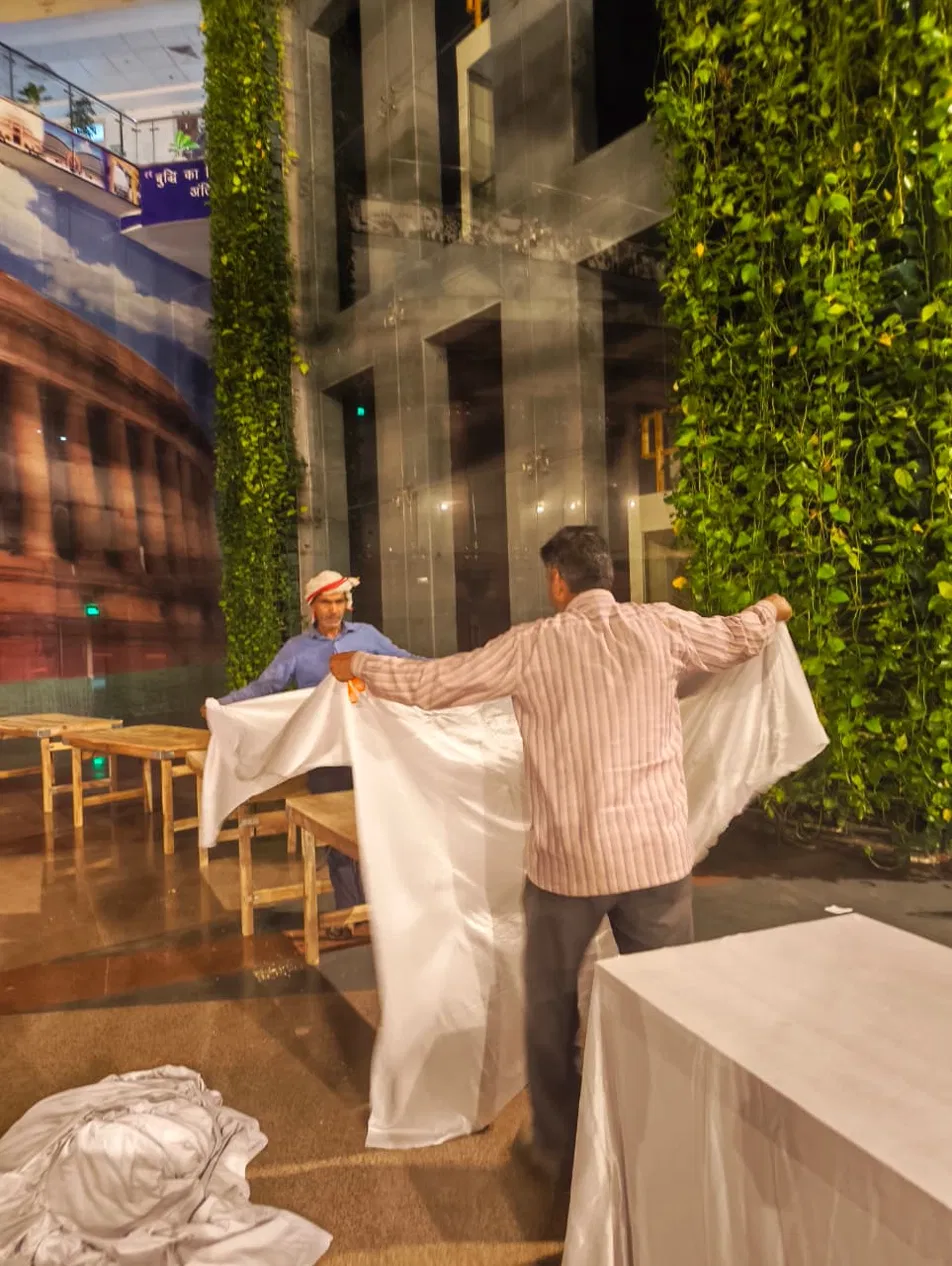 Setting up before the event