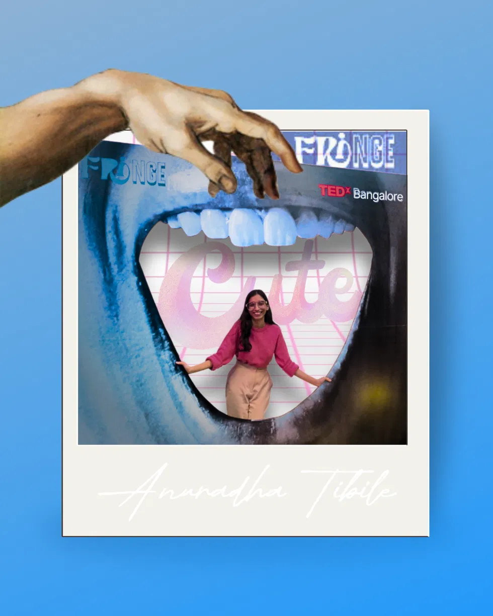 Photo op inside the FRiNGE mouth installation