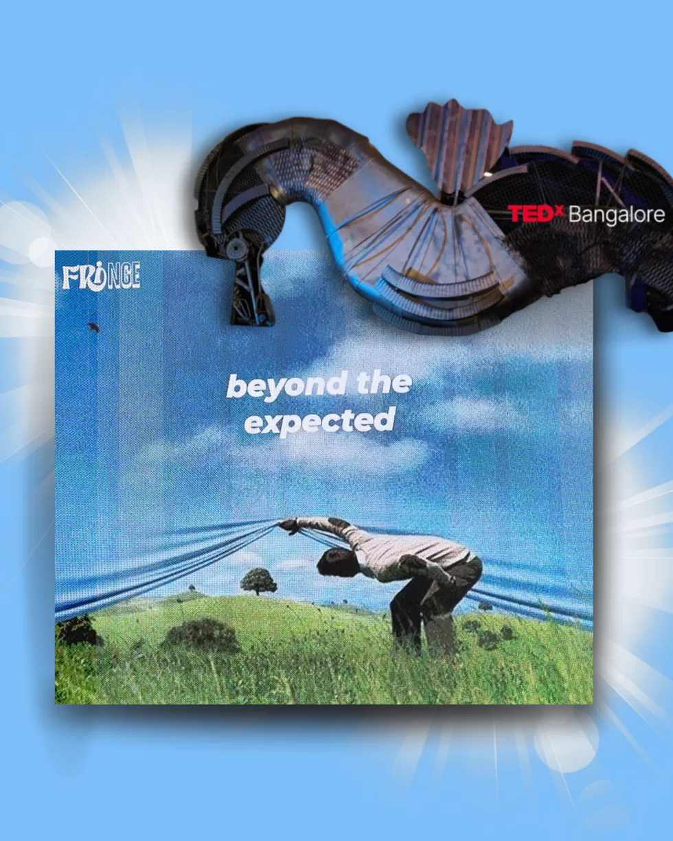 Beyond the expected stage screen, TEDx FRiNGE