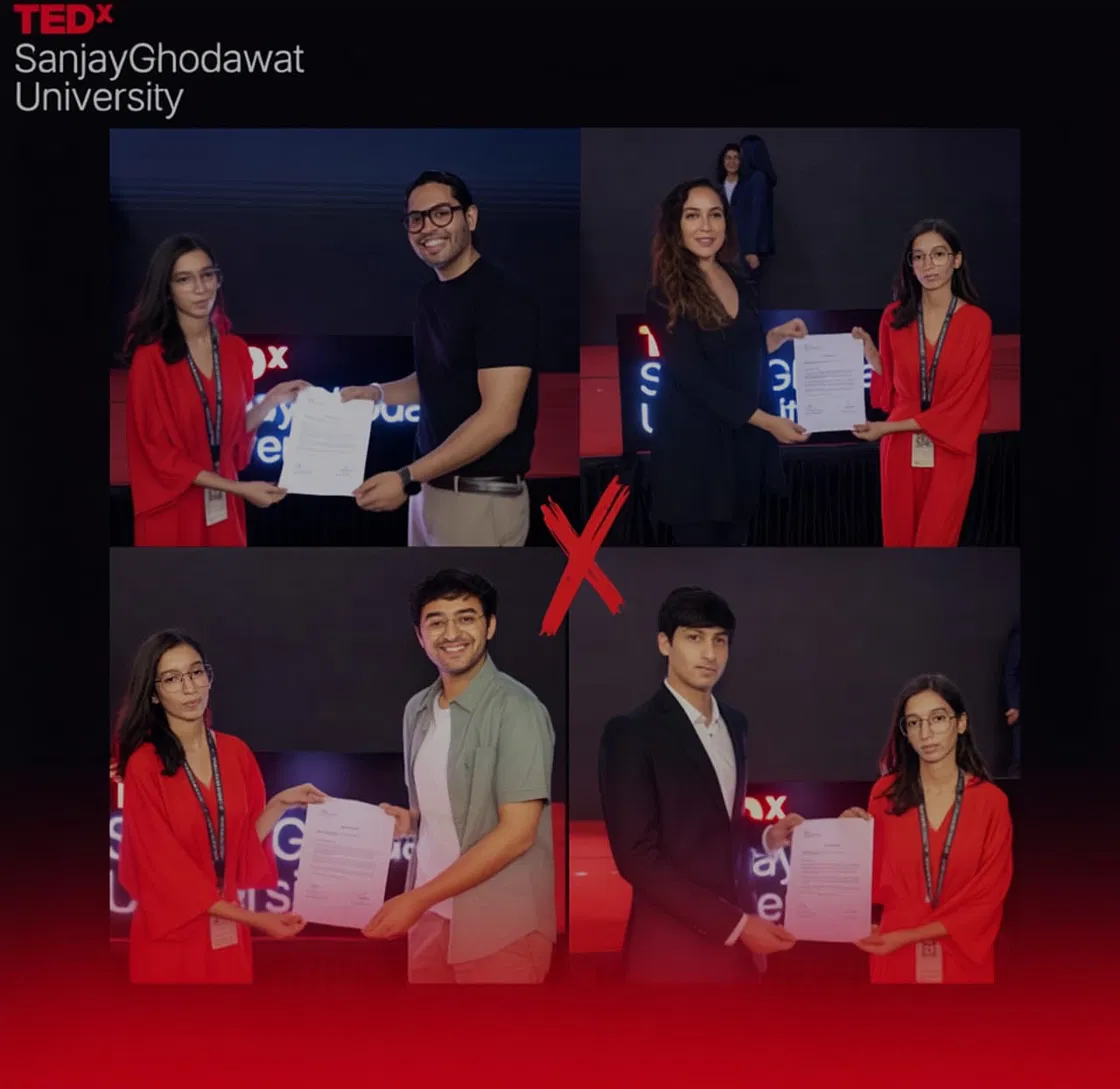 Certificate handover collage, TEDx SGU